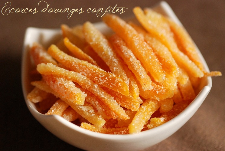 Ecorces d'oranges confites Ecorces d'oranges confites
