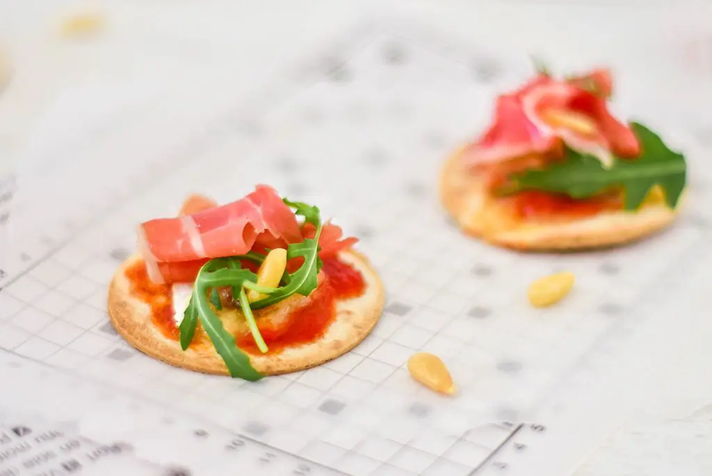 Recette de mini pizza rapide avec une base tortilla et du jambon de parme -- recette de Confit Banane #pizza #jambondeparme