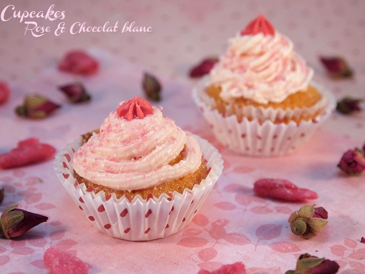 cupcakes rose chocolat blanc
