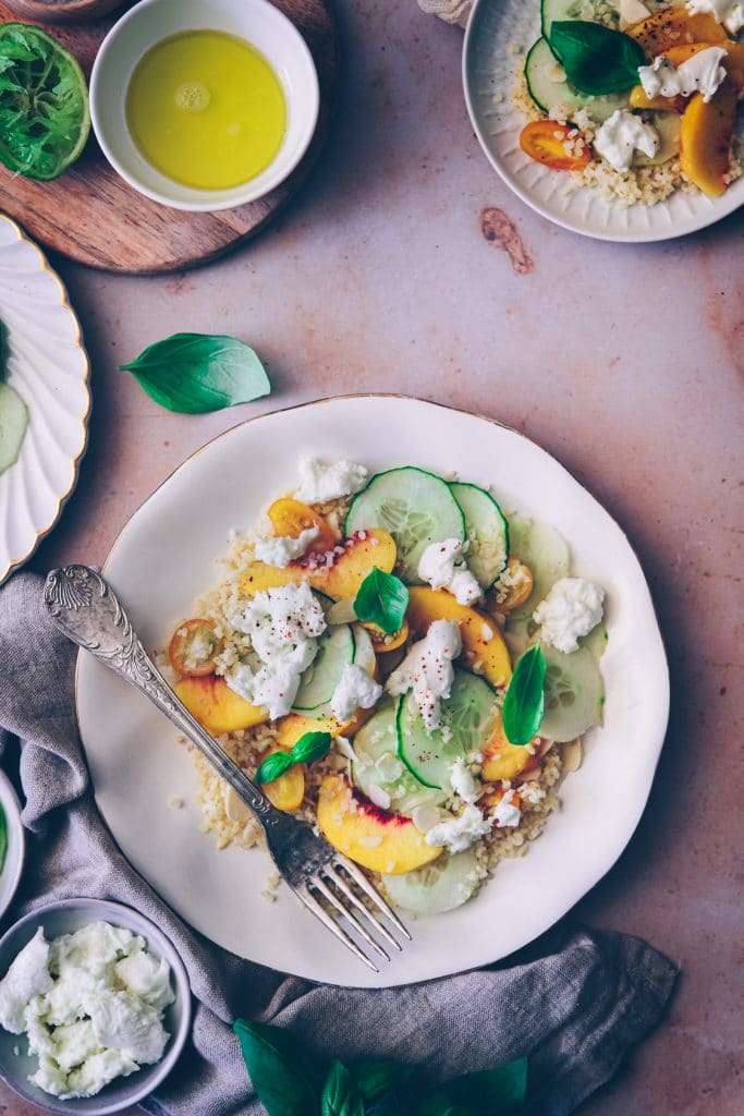 recette de salade avec du boulgour facile - confitbanane