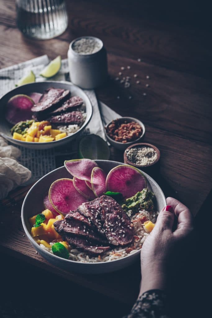 recette de poke bowl de canard facile