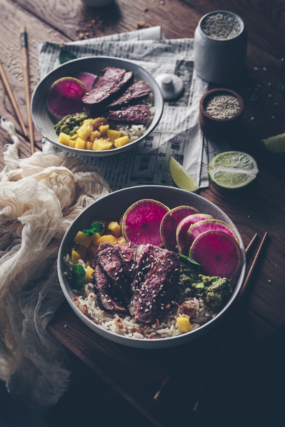 poke bowl de magret de canard & mangue
